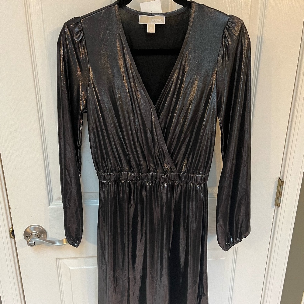 New Never Worn Michael Kors Silver Metallic Dress